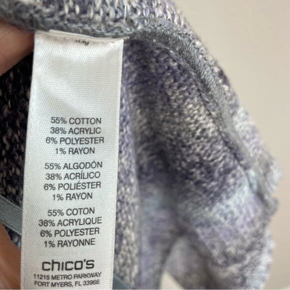 Chico's Blue Gray Purple Sweater Vest 2 - Picture 7 of 7